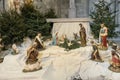 Christmas nativity scene with baby Jesus Creche Royalty Free Stock Photo