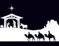 Christmas Nativity Scene Bethlehem Manger Wise Men Royalty Free Stock Photo