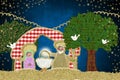 Christmas Nativity Scene greeting card Royalty Free Stock Photo