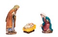 Christmas nativity scene with holy family Royalty Free Stock Photo