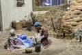 Christmas Nativity scene. Holy Family resting after Birth of Jesus Royalty Free Stock Photo