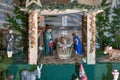 Christmas nativity scene with Joseph Mary and Jesus Royalty Free Stock Photo