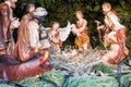 Christmas nativity scene in an orthodox Church in Moscow. Russia. Royalty Free Stock Photo