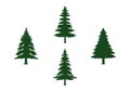 Pine Tree Clipart of Forest Silhouette element Royalty Free Stock Photo