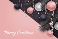 Christmas and New Year background with balls