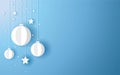 Christmas and new year background with balls and stars Royalty Free Stock Photo