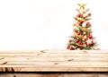 Christmas tree and blurred light bokeh. Royalty Free Stock Photo