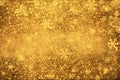 Christmas New Year background with gold snowflakes Royalty Free Stock Photo