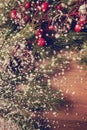 Christmas and New Year background, holiday decoration Royalty Free Stock Photo