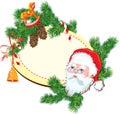 Christmas and New Year background - Santa Claus he Royalty Free Stock Photo