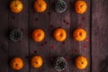 Christmas new year background with tangerines. winter still. selective focus. copy space