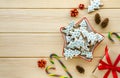 Christmas and new year baking. Homemade gingerbread cookies