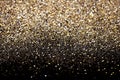 Christmas New Year Black and Gold Glitter background. Holiday abstract texture fabric Royalty Free Stock Photo