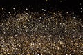 Christmas New Year Black and Gold Glitter background. Holiday abstract texture fabric Royalty Free Stock Photo