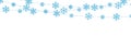 Christmas or New Year blue decoration on white background. Hanging glitter snowflake. Vector illustration Royalty Free Stock Photo