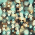 Christmas and New Year bokeh light holiday background. Abstract pastel bokeh light on black color background. Royalty Free Stock Photo