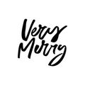 Very Merry Christmas Lettering Royalty Free Stock Photo