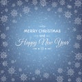 Christmas New Year card abstract snowflakes