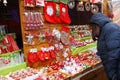Christmas and New year celebration souvenirs. Holidays decoration. Shoping gifts