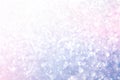 Christmas New Year colorful defocused pastel background with snowflakes and blinking stars.