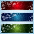 Christmas and New Year colorful vector banners collection Royalty Free Stock Photo