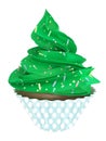 Christmas and New Year cupcake Royalty Free Stock Photo