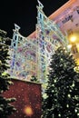 Christmas and New Year 2020 decorations on Tverskaya street in Moscow. Royalty Free Stock Photo