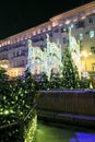 Christmas and New Year 2020 decorations on Tverskaya street in Moscow. Royalty Free Stock Photo