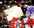 Christmas New Year design wooden background Royalty Free Stock Photo