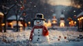 Christmas New Year festive beautiful winter snowman