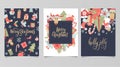 Christmas and New Year gift tags and cards. Hand drawn doodle design elements and calligraphy. Handwritten modern Royalty Free Stock Photo