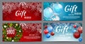 Christmas and New Year Gift Voucher, Discount Coupon Template