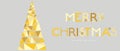 Christmas New Year gold geometric pine tree card Royalty Free Stock Photo