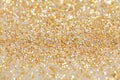 Christmas New Year Gold and Silver Glitter background. Holiday abstract texture Royalty Free Stock Photo