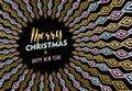 Christmas and new year gold tribal art background