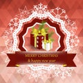 Christmas and new year greeting card with christmas decoration