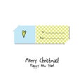 Christmas and New year greeting card. Label, gift card, sticker Royalty Free Stock Photo