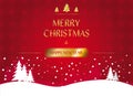 Christmas and new year greeting card on red background with snowflake texture Royalty Free Stock Photo