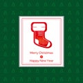 Christmas and New Year greeting card.