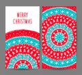 Christmas and New Year greeting cards vector set Royalty Free Stock Photo