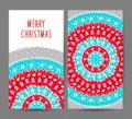 Christmas and New Year greeting cards vector set Royalty Free Stock Photo