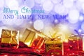 Christmas and New Year Greetings Card Royalty Free Stock Photo