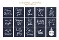 Christmas and New Year Hand drawn vector typography posters set. Conceptual hanwritten festive phrases Royalty Free Stock Photo