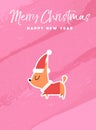 Christmas and new year holiday Chihuahua dog card