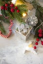 Christmas and New Year holidays composition. Royalty Free Stock Photo