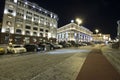 Christmas New Year holidays decoration in Moscow at night, Russia