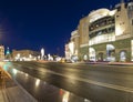 Christmas New Year holidays decoration in Moscow at night, Russia