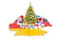 Christmas and New Year holidays in Germany concept. 3D rendering Royalty Free Stock Photo