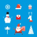 Christmas and New Year icon set Royalty Free Stock Photo