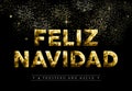 Christmas new year low poly gold spanish navidad Royalty Free Stock Photo